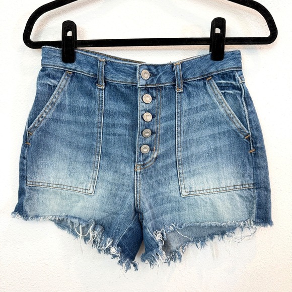 Free People Pants - We the Free People Jesse Carpenter Denim Shorts Size 26 High Rise Cut-off Basic